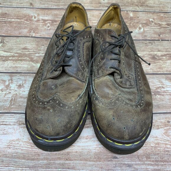 Dr Martens Brown Leather Brogue Shoes 3989 / 34 UK 6 - Made in England - Picture 8 of 14